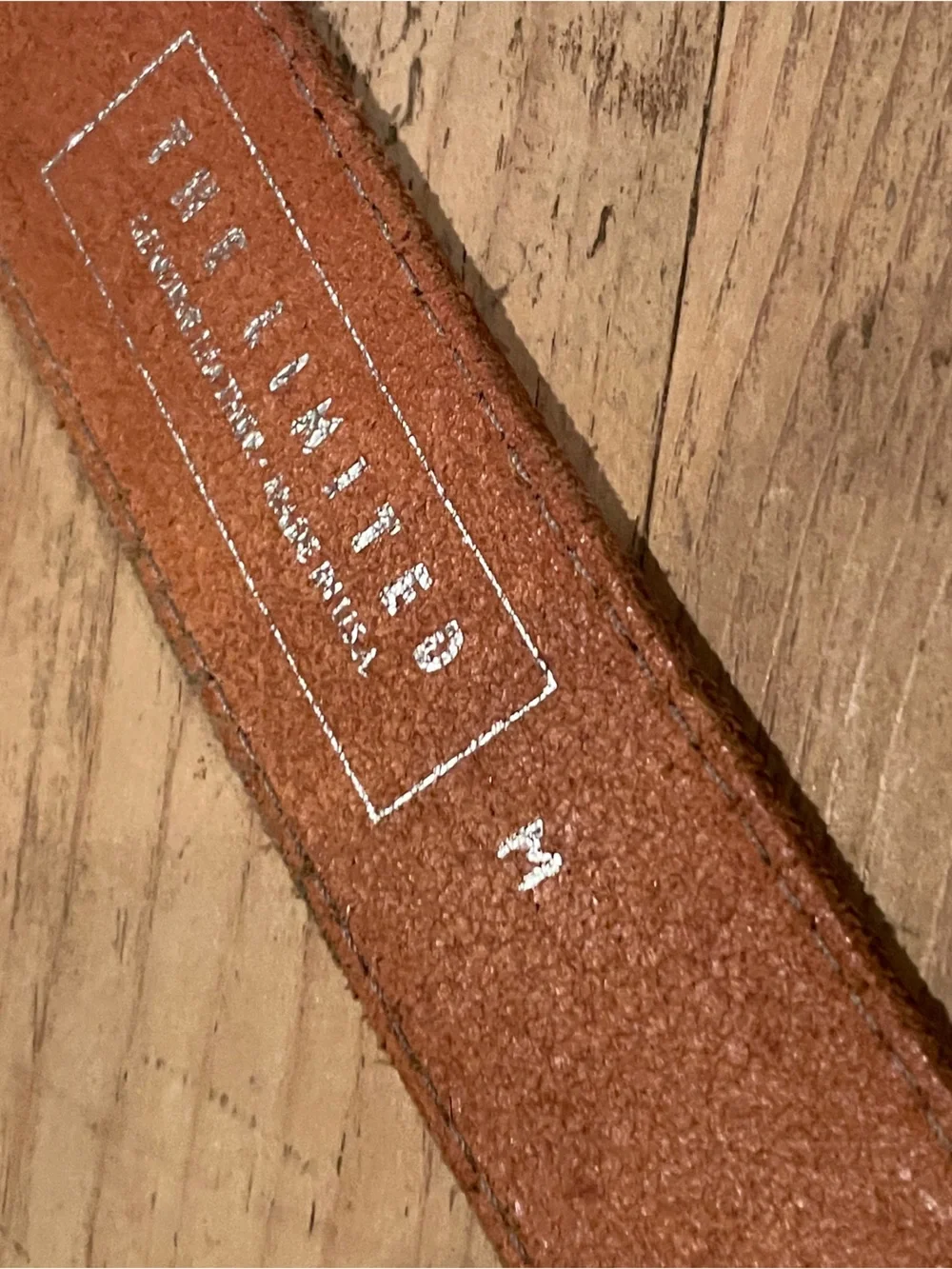 The Limited VTG Milano Map Stamp graphic leather Unique Travel belt M